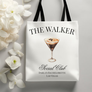 Cocktail Social Club Espresso Martini Bachelorette Tote Bag