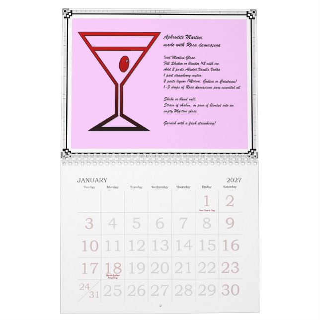 Cocktail Time 2010 Calendar (Jan 2027)