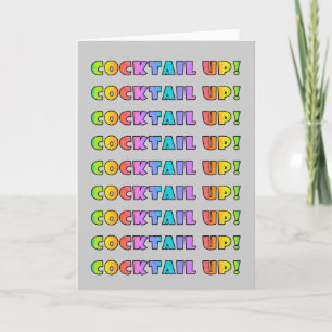 COCKTAIL UP ! CARTE D'ACCUEIL OU DE REMARQUE