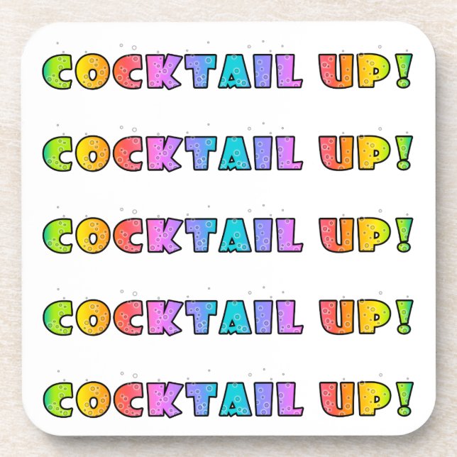 COCKTAIL UP! CORK COASTERS (Front)