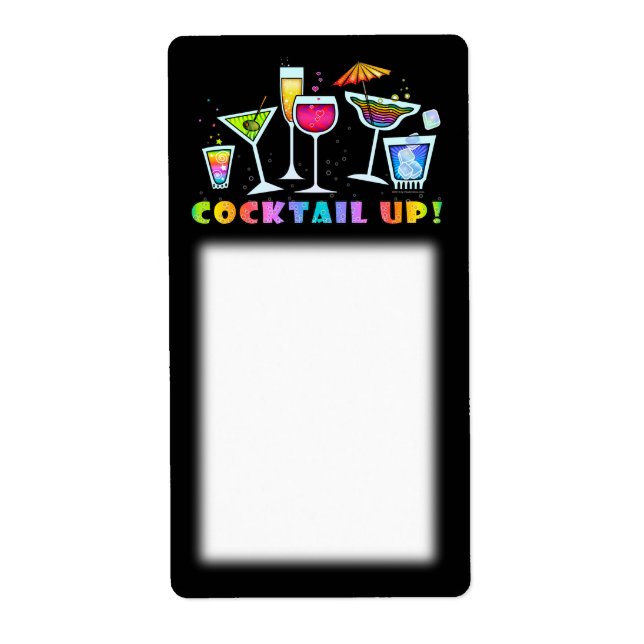 COCKTAIL UP GLASSES AVERY LABEL (Front)