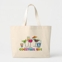 COCKTAIL UP GLASSES GROCERY or TOTE BAG