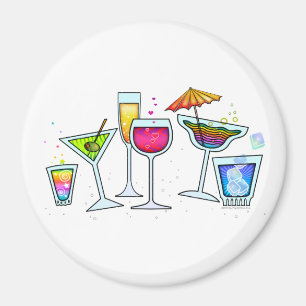 COCKTAIL UP GLASSES MAGNET