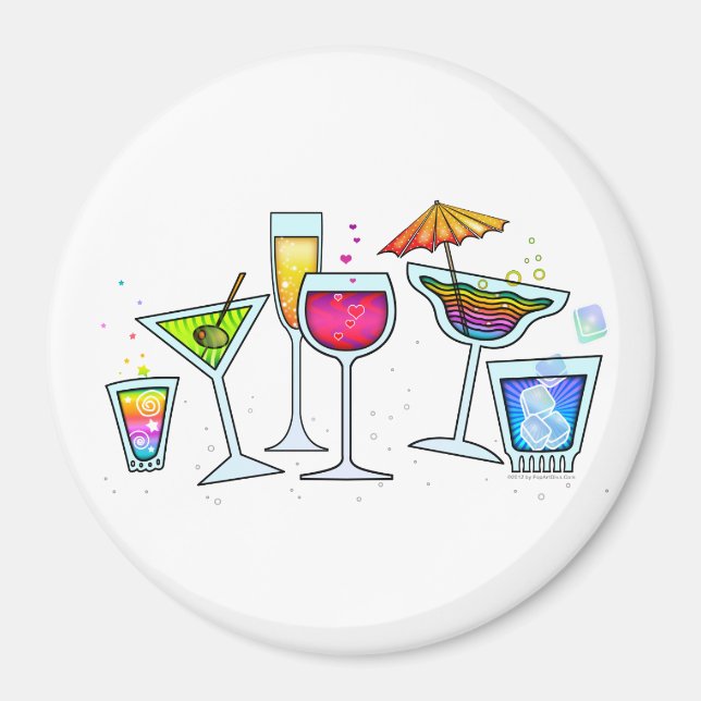 COCKTAIL UP GLASSES MAGNET (Front)