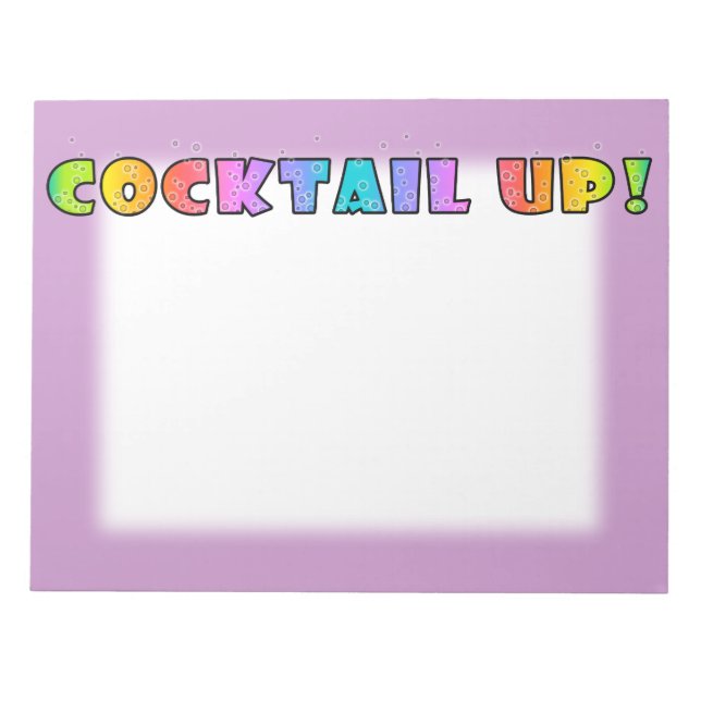 COCKTAIL UP! NOTEPAD LARGE (Front)