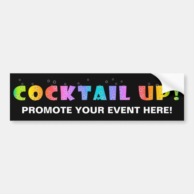 COCKTAIL UP! PROMOTIONAL BUMPER STICKER (Front)