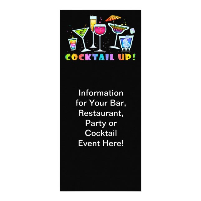 COCKTAIL UP PROMOTIONNEL ÉVÉNEMENT CARTE DE RACK (Devant)