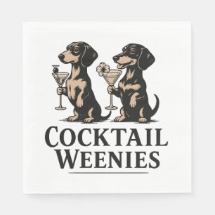 Cocktail Weenies Funny Dachshund Wiener Dog Napkin