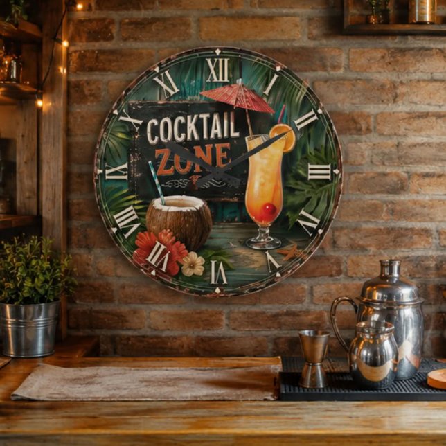 Cocktail Zone Tropical Large Clock (Creator Uploaded)