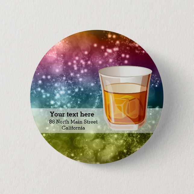 Cocktails 2 Inch Round Button (Front)