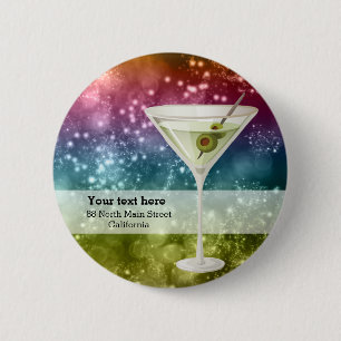 Cocktails 2 Inch Round Button