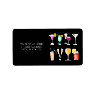 Cocktails Address Mailing Labels