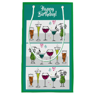 Cocktails Alcohol Celebrate Birthday or Events Fun Small Gift Bag
