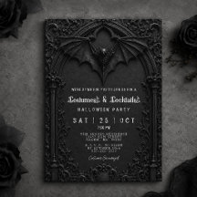 Cocktails and Costumes Black Bat Halloween Party