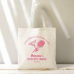 Cocktails and country clubs tennis Bachelorette Tote Bag<br><div class="desc">Cocktails and country clubs Last swing before the ring tennis country club themed Bachelorette weekend party personalized printed tote bag    template,  bachelorette party favours bridesmaid gifts</div>