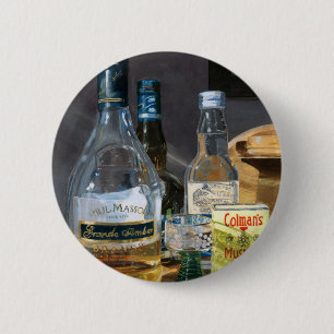 Cocktails and Mustard 2 Inch Round Button