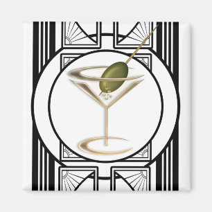 Cocktails Art Déco Magnet
