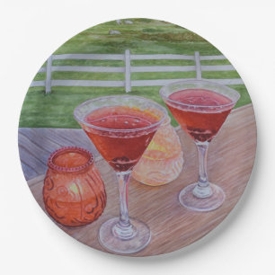 Cocktails at Mission Ranch Paper Plate