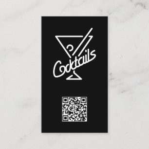 Cocktails / Bartender / QR Barcode Business Card