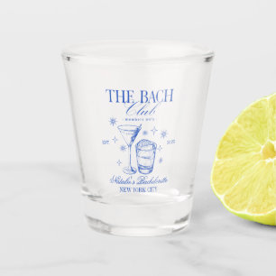 Cocktails Club Bachelorette Party Blue Shot Glass