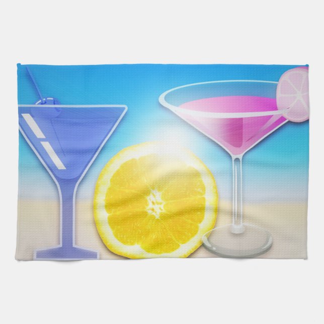 Cocktails colorés Serviette Bar (Horizontal)