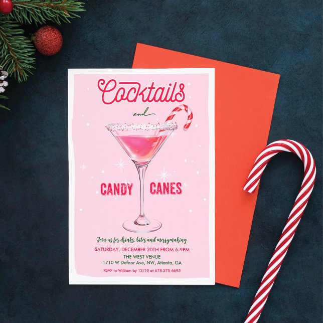 Cocktails de Noël de Noël Invitation (Créateur téléchargé)