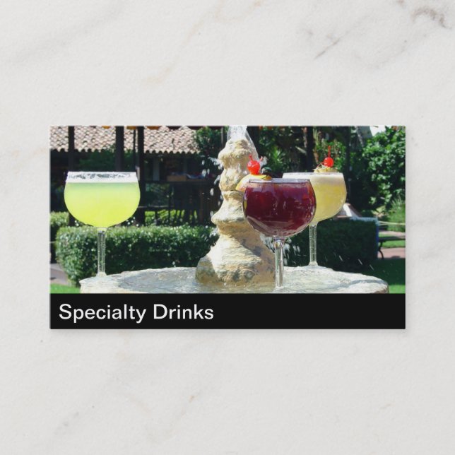 Cocktails et boissons Carte de visite (Devant)