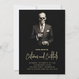 Cocktails et costumes Invitation