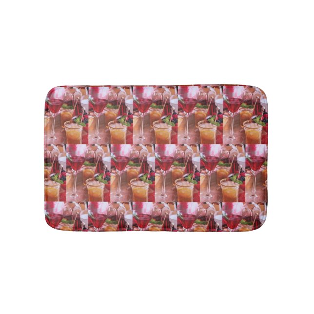 ***COCKTAILS GALORE*** CHRISTMAS BATH MAT (Front)