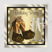 Cocktails Heel Shoes Womans Elegant Birthday Party