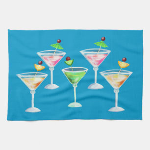 cocktails kitchen towel