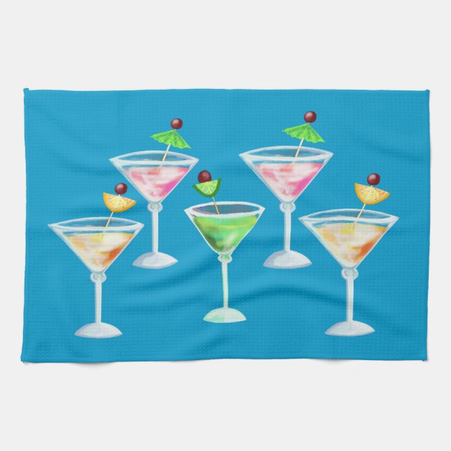 cocktails kitchen towel (Horizontal)