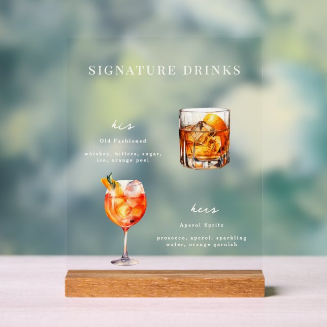 Cocktails mariages Signature Boissons (Neutre)