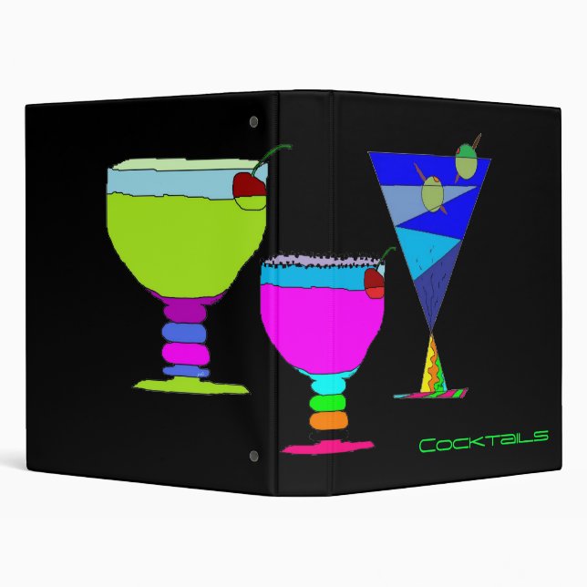 Cocktails Recipe Organizer Binder (Background)