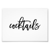 Cocktails Sign Choose Your Size - Brushed