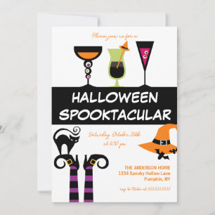 Cocktails Spooktacular Halloween Party Invitation