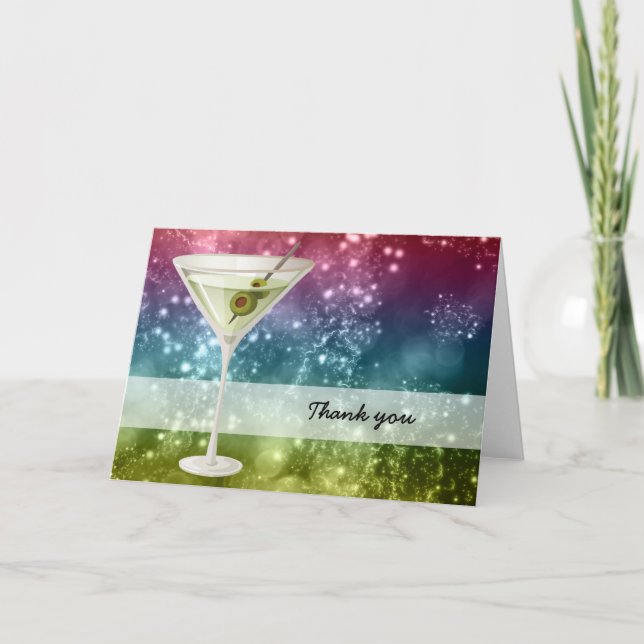 Cocktails Thank You Card (Front)