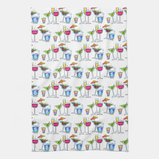 COCKTAILS UP! KITCHEN - BAR - BATH TOWEL (Vertical)