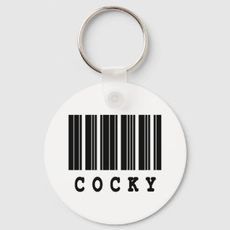 cocky barcode design keychain