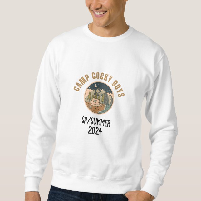 Cocky Boys Camp: Spring '24, Funny Sweat.  Sweatshirt (Front)