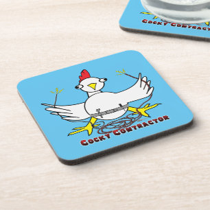 Cocky Contractor Coaster
