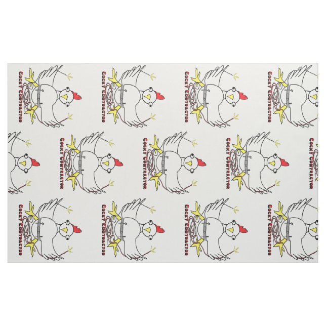 Cocky Contractor Fabric (Fat Quarter)
