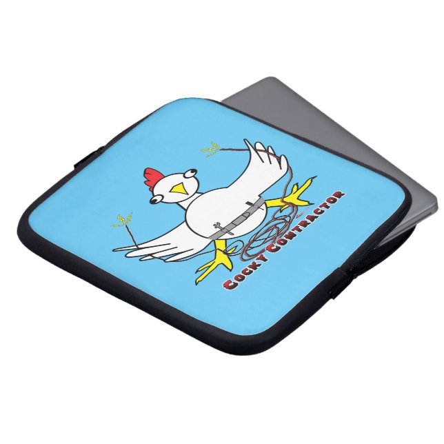 Cocky Contractor Laptop Sleeve (Front Top)