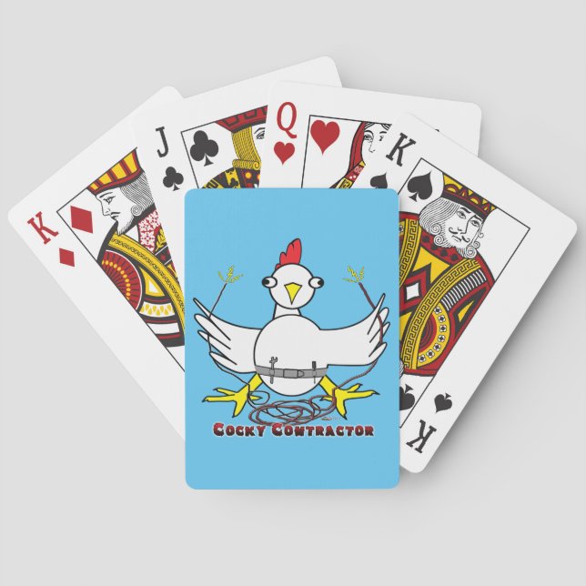 Cocky Contractor Playing Cards (Back)