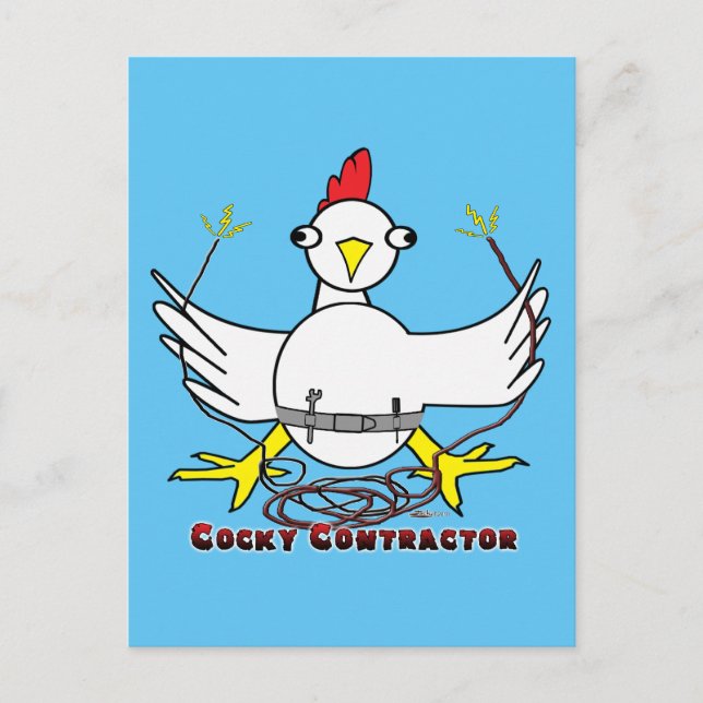 Cocky Contractor Postcard (Front)