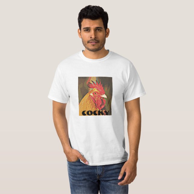 Cocky Rooster T-shirt (Front Full)