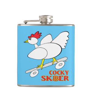 Cocky Skater Hip Flask