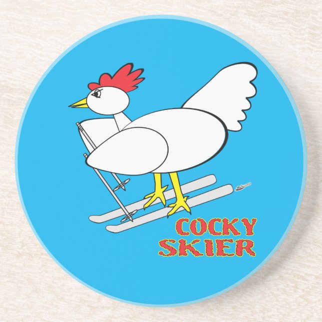Cocky Skier Coaster (Front)