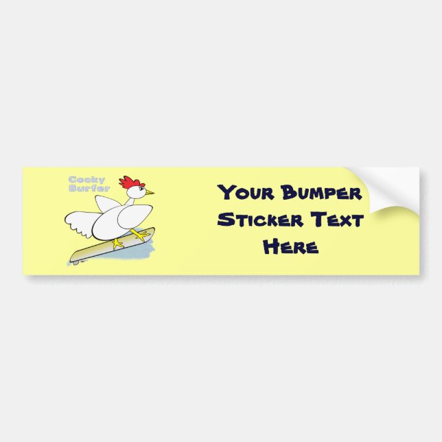Cocky Surfer Bumper Sticker (Front)