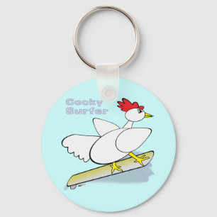 Cocky Surfer Keychain